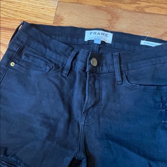 Frame Black Ripped Skinny Jean - Picture 3 of 4